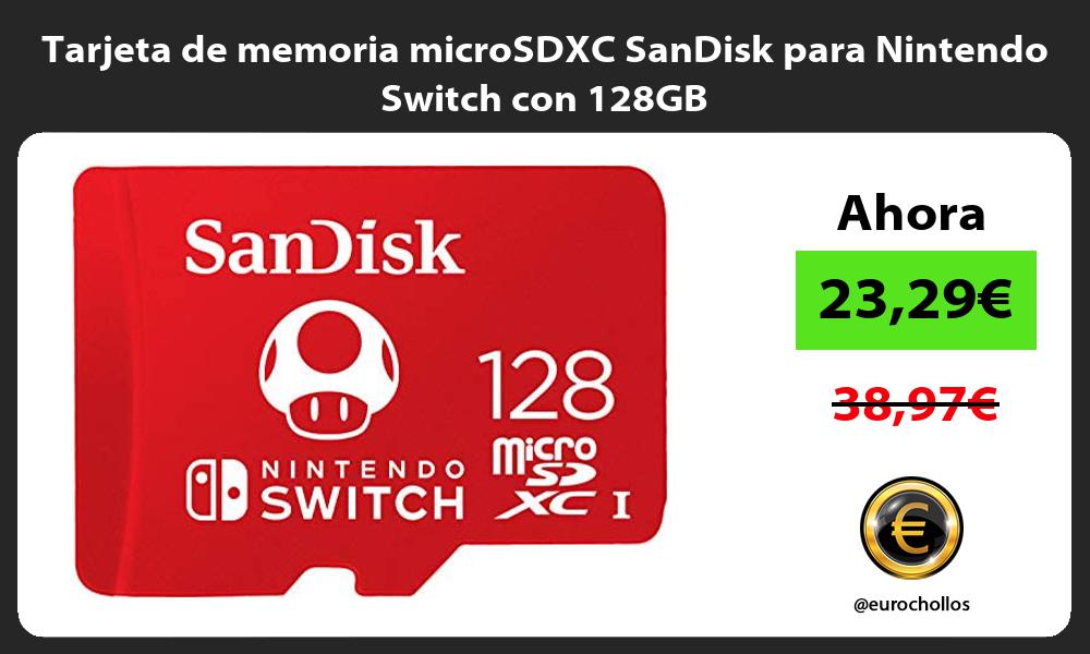 Tarjeta de memoria microSDXC SanDisk para Nintendo Switch con 128GB