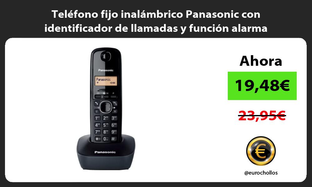 Teléfono fijo inalámbrico Panasonic con identificador de llamadas y función alarma