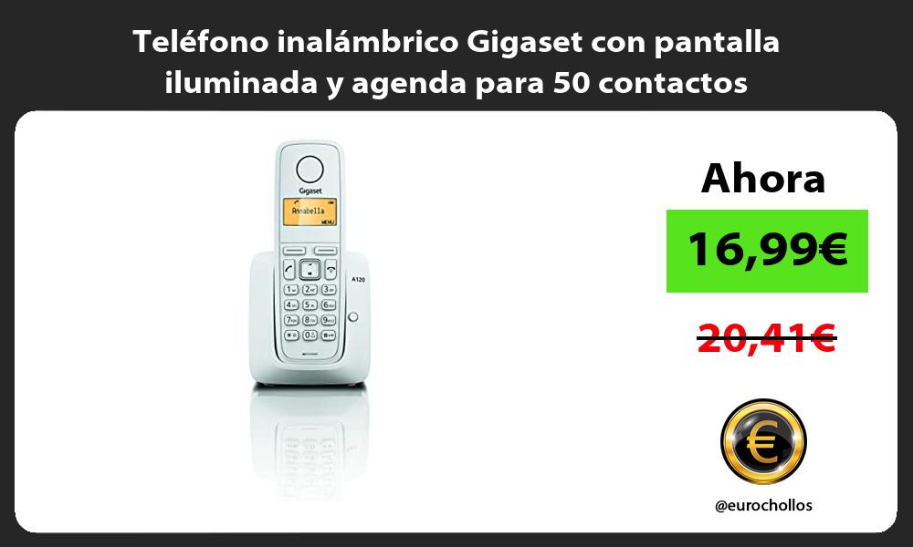 Teléfono inalámbrico Gigaset con pantalla iluminada y agenda para 50 contactos