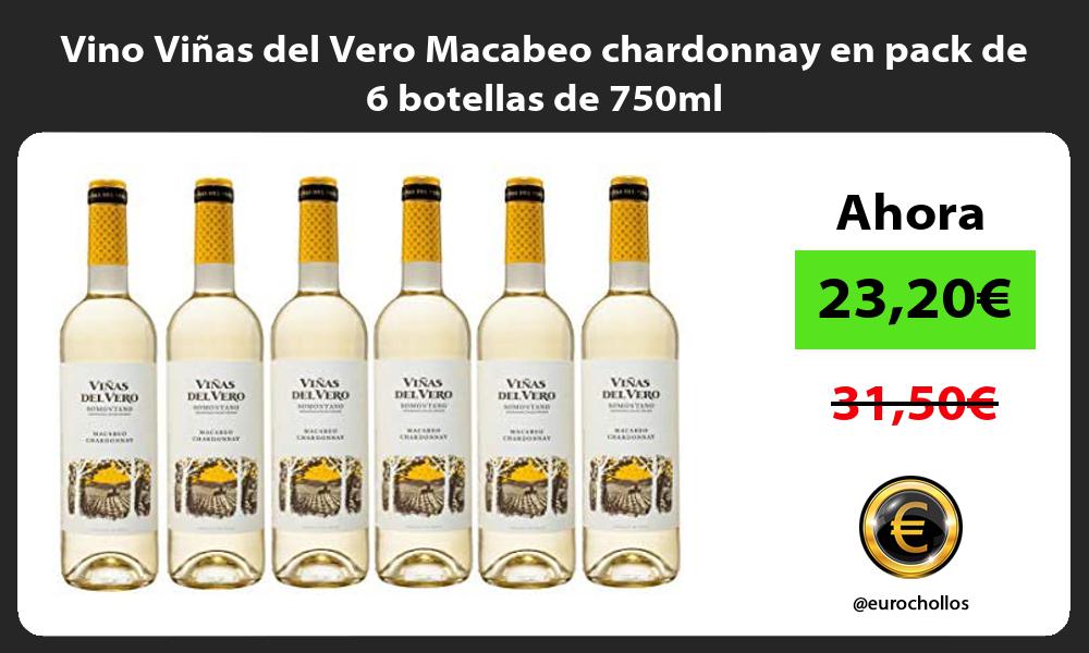 Vino Viñas del Vero Macabeo chardonnay en pack de 6 botellas de 750ml