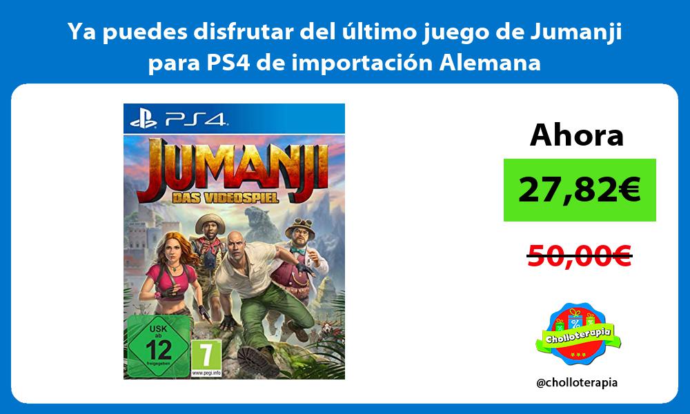Ya puedes disfrutar del último juego de Jumanji para PS4 de importación Alemana