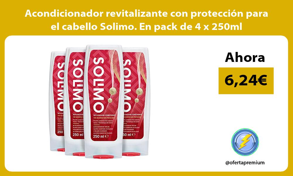 Acondicionador revitalizante con proteccion para el cabello Solimo En pack de 4 x 250ml