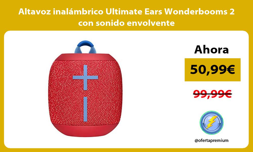 Altavoz inalámbrico Ultimate Ears Wonderbooms 2 con sonido envolvente