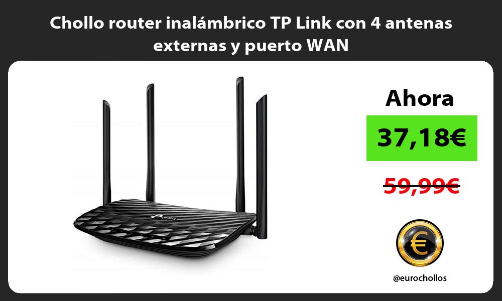 Chollo router inalámbrico TP Link con 4 antenas externas y puerto WAN