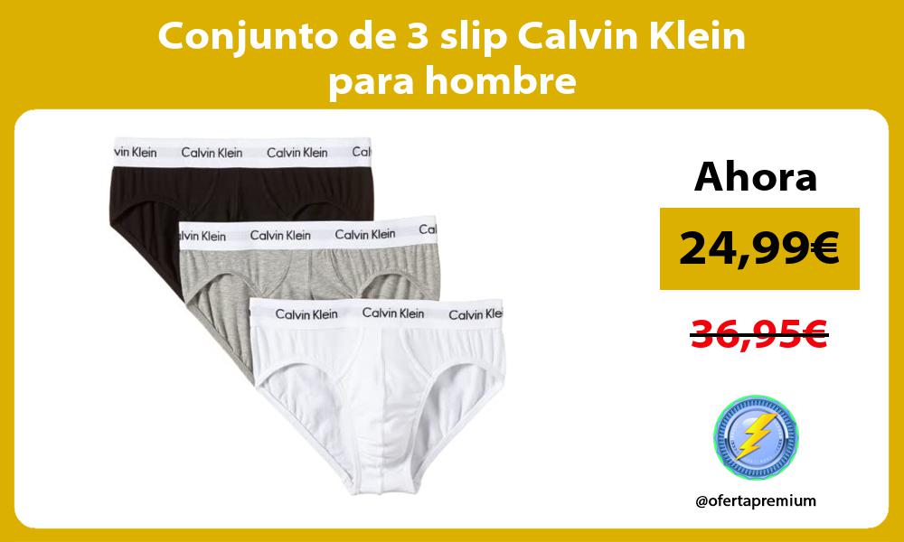 Conjunto de 3 slip Calvin Klein para hombre
