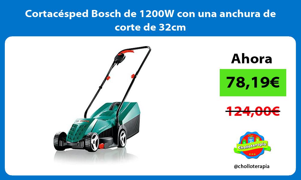 Cortacésped Bosch de 1200W con una anchura de corte de 32cm