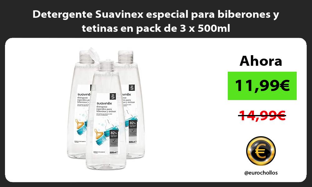 Detergente Suavinex especial para biberones y tetinas en pack de 3 x 500ml