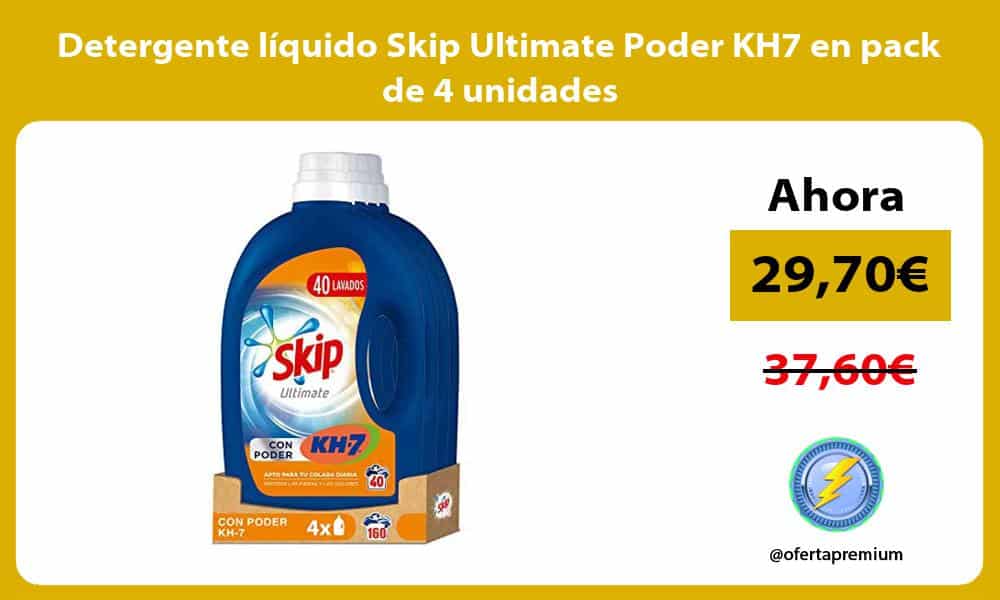 Detergente líquido Skip Ultimate Poder KH7 en pack de 4 unidades