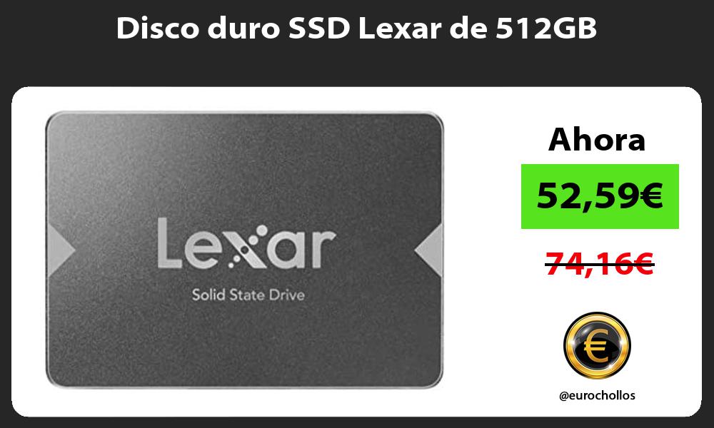 Disco duro SSD Lexar de 512GB