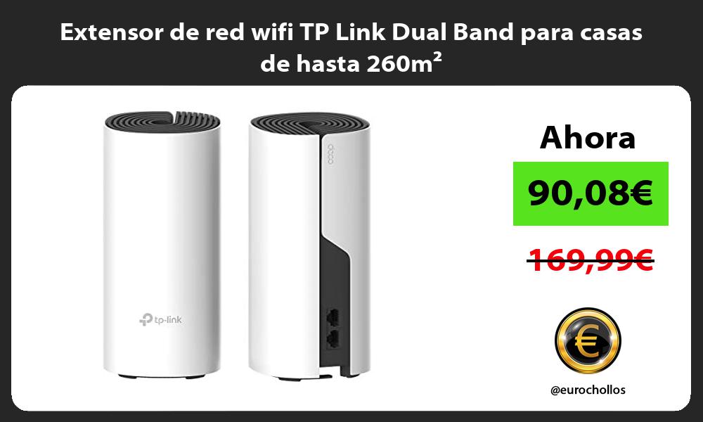 Extensor de red wifi TP Link Dual Band para casas de hasta 260m²