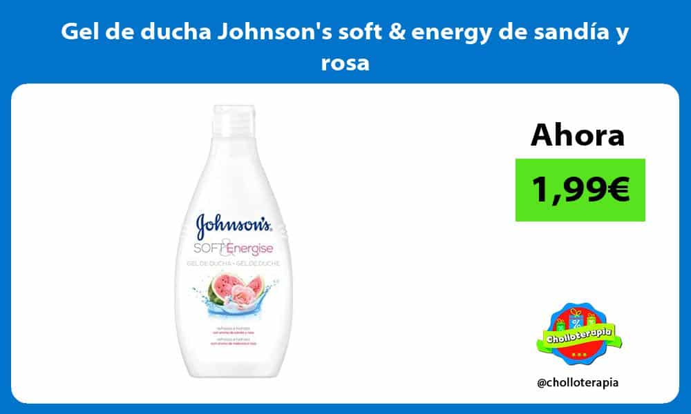Gel de ducha Johnsons soft energy de sandía y rosa