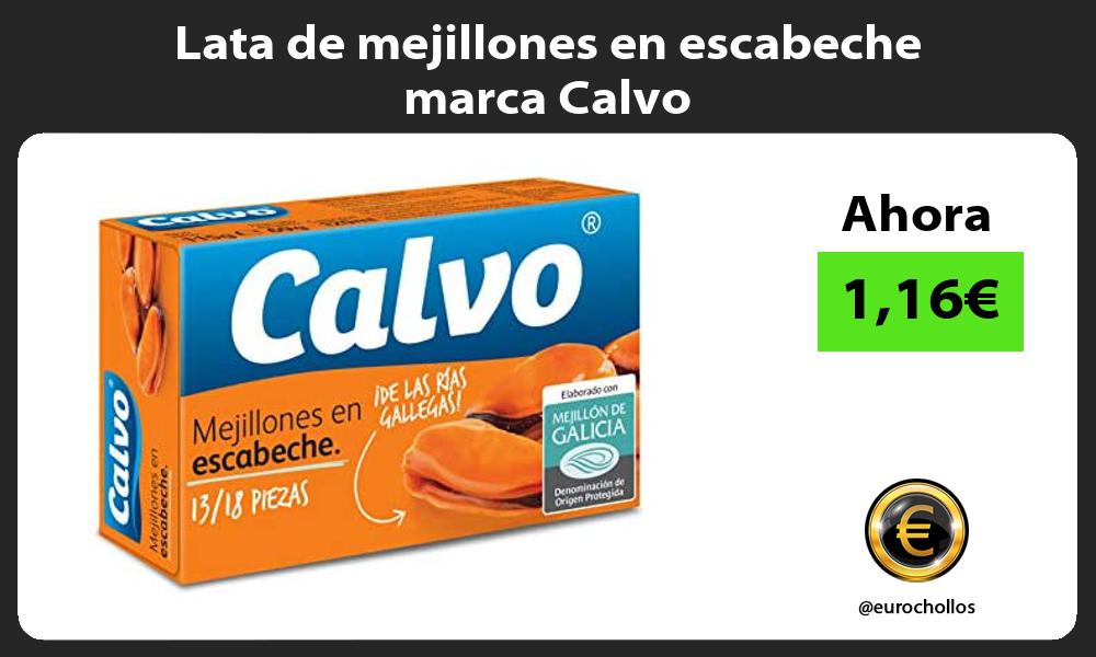 Lata de mejillones en escabeche marca Calvo