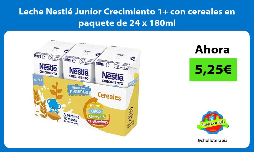 Leche Nestlé Junior Crecimiento 1 con cereales en paquete de 24 x 180ml