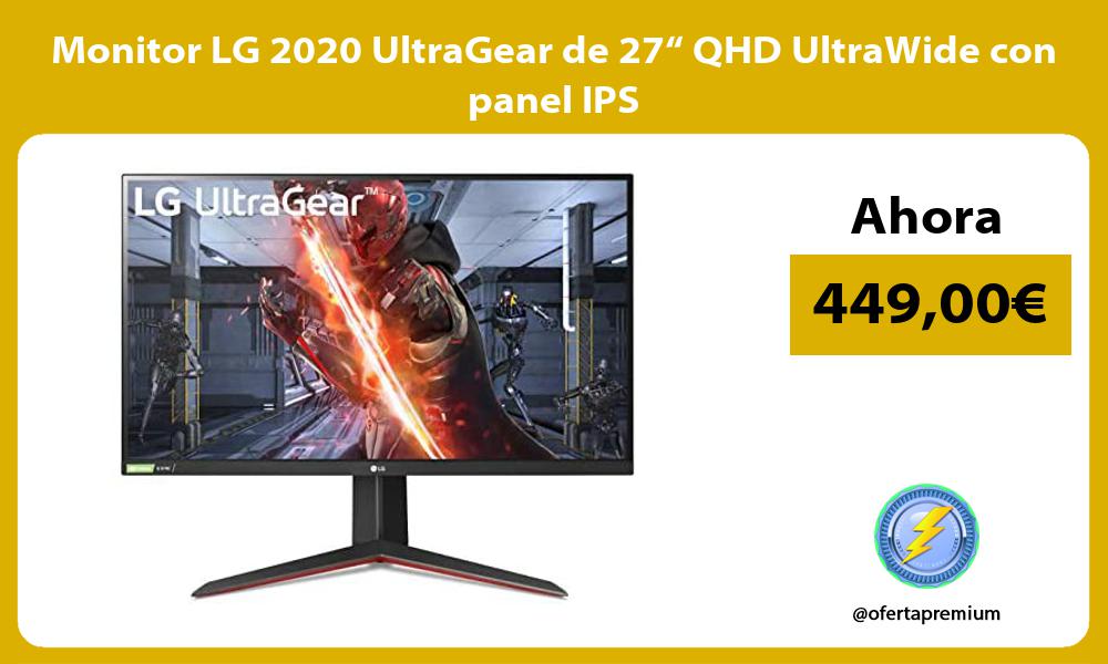 Monitor LG 2020 UltraGear de 27“ QHD UltraWide con panel IPS