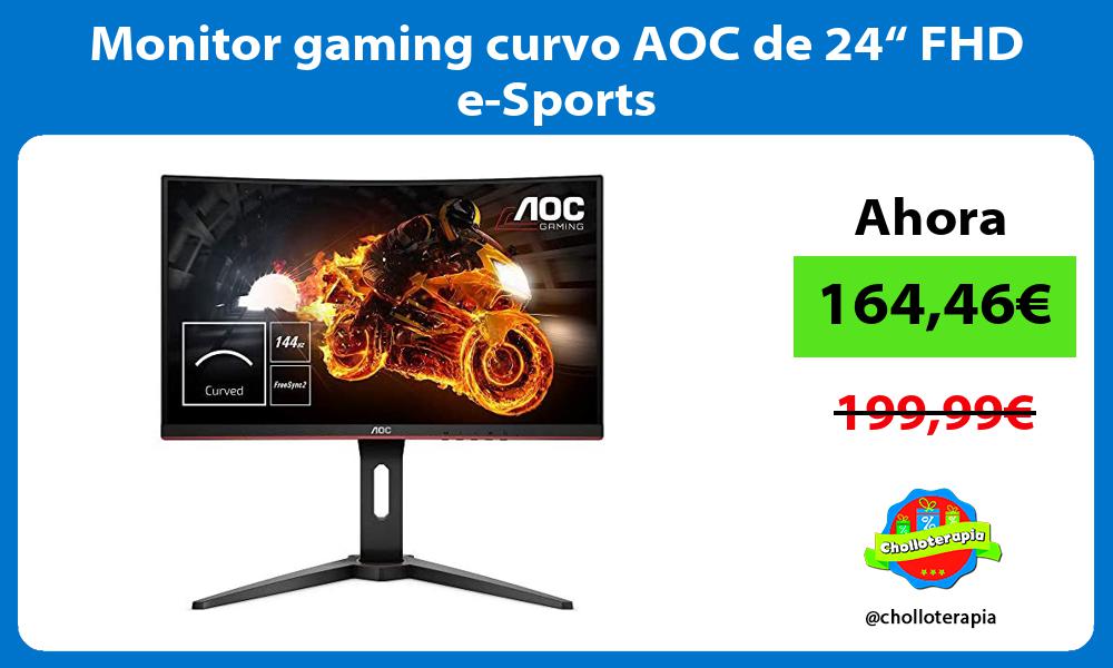 Monitor gaming curvo AOC de 24“ FHD e Sports