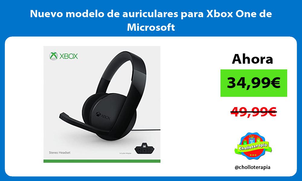 Nuevo modelo de auriculares para Xbox One de Microsoft