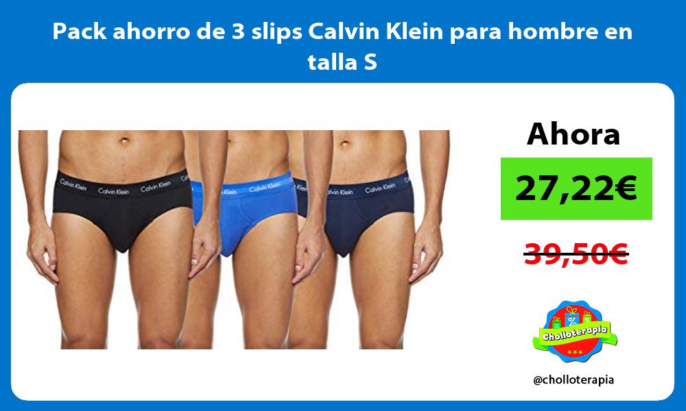 Pack ahorro de 3 slips Calvin Klein para hombre en talla S