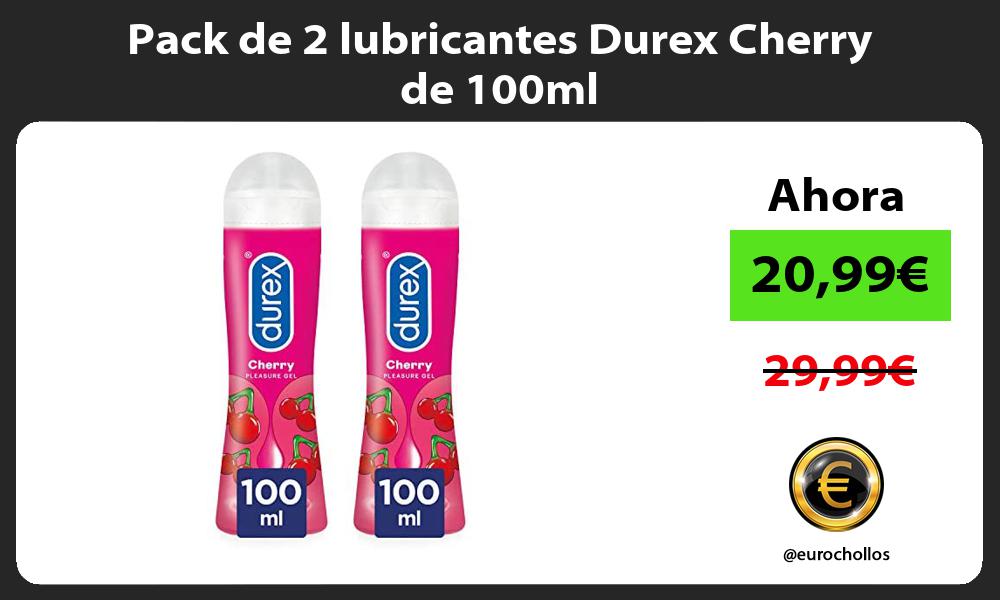 Pack de 2 lubricantes Durex Cherry de 100ml