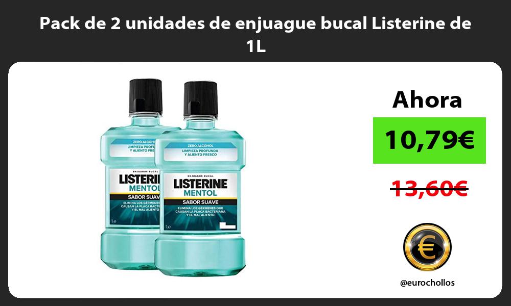 Pack de 2 unidades de enjuague bucal Listerine de 1L
