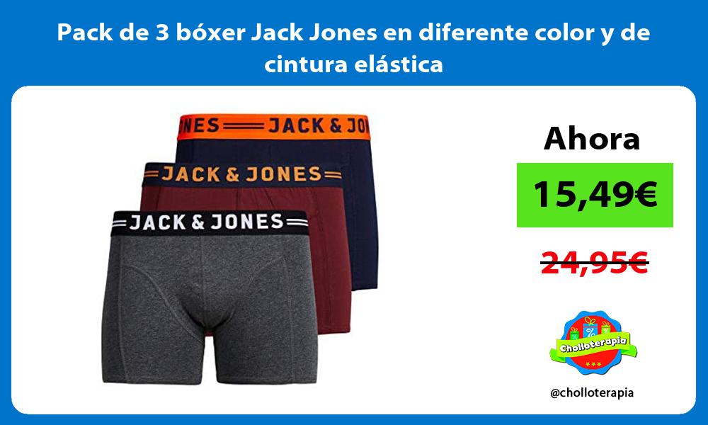 Pack de 3 boxer Jack Jones en diferente color y de cintura elastica