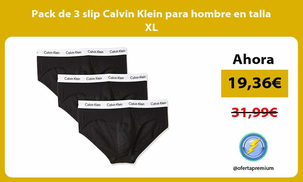 Pack de 3 slip Calvin Klein para hombre en talla XL