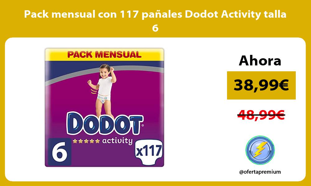 Pack mensual con 117 pañales Dodot Activity talla 6