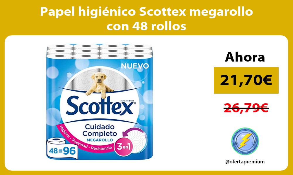 Papel higiénico Scottex megarollo con 48 rollos