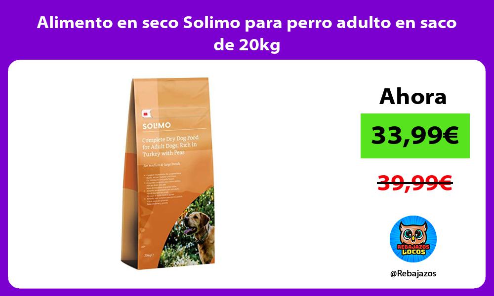 Alimento en seco Solimo para perro adulto en saco de 20kg