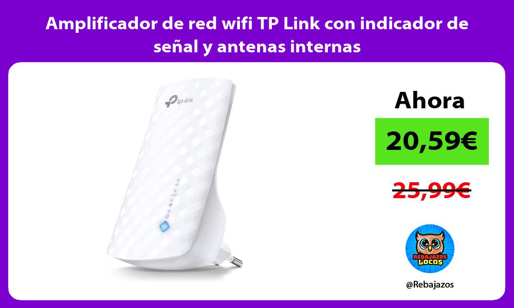 Amplificador de red wifi TP Link con indicador de senal y antenas internas