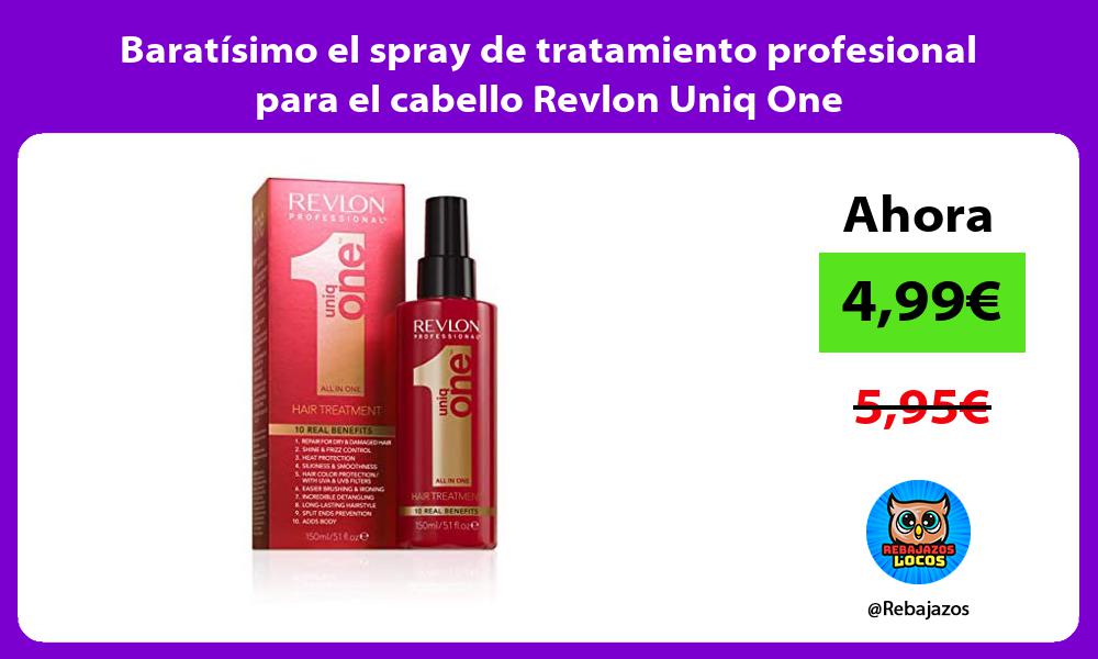 Baratisimo el spray de tratamiento profesional para el cabello Revlon Uniq One