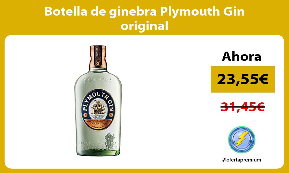Botella de ginebra Plymouth Gin original