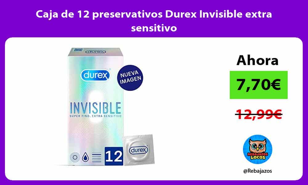 Caja de 12 preservativos Durex Invisible extra sensitivo