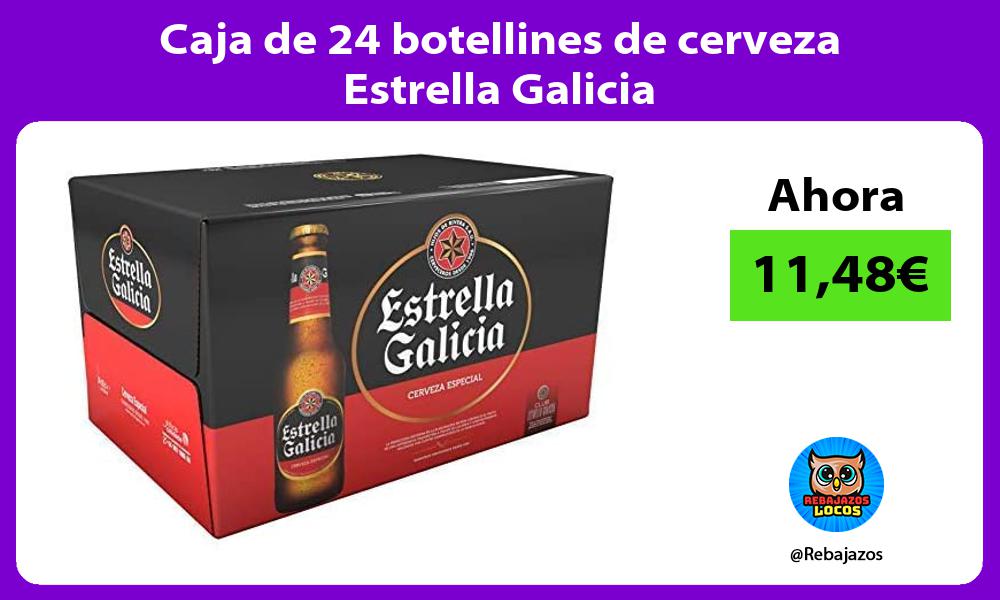 Caja de 24 botellines de cerveza Estrella Galicia