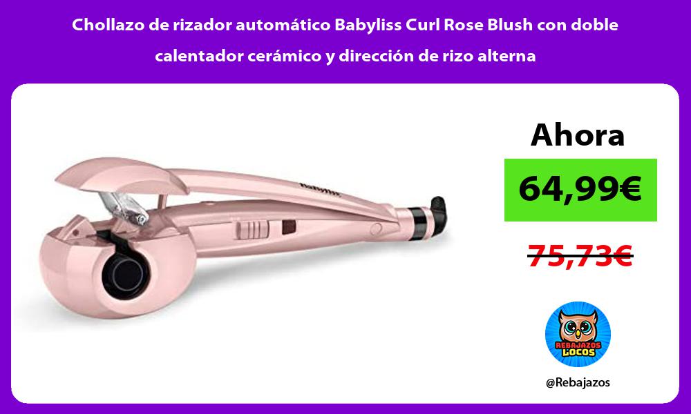 Chollazo de rizador automatico Babyliss Curl Rose Blush con doble calentador ceramico y direccion de rizo alterna