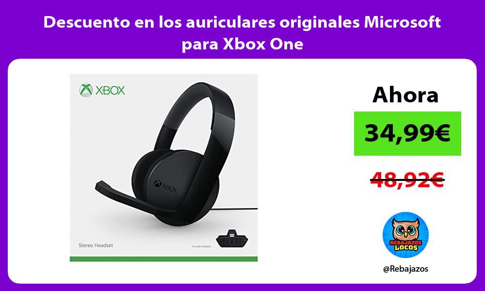 Descuento en los auriculares originales Microsoft para Xbox One