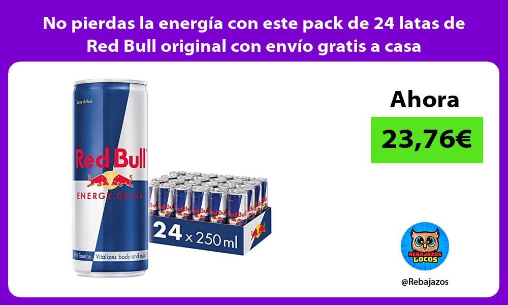 No pierdas la energia con este pack de 24 latas de Red Bull original con envio gratis a casa