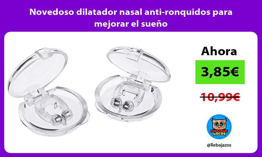 Novedoso dilatador nasal anti ronquidos para mejorar el sueno
