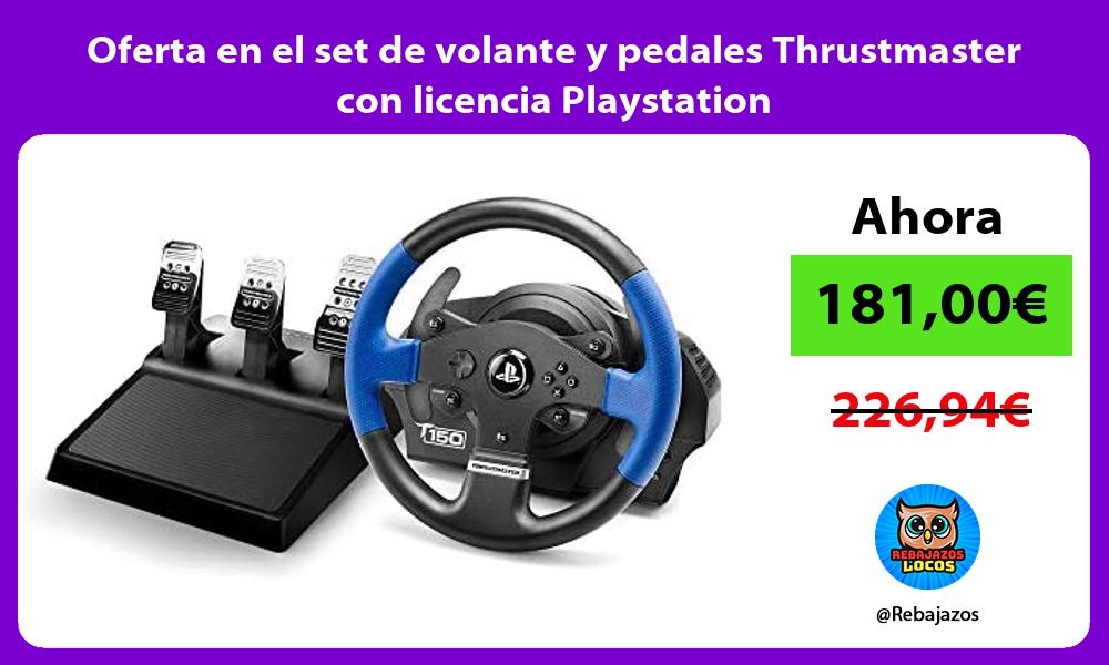 Oferta en el set de volante y pedales Thrustmaster con licencia Playstation
