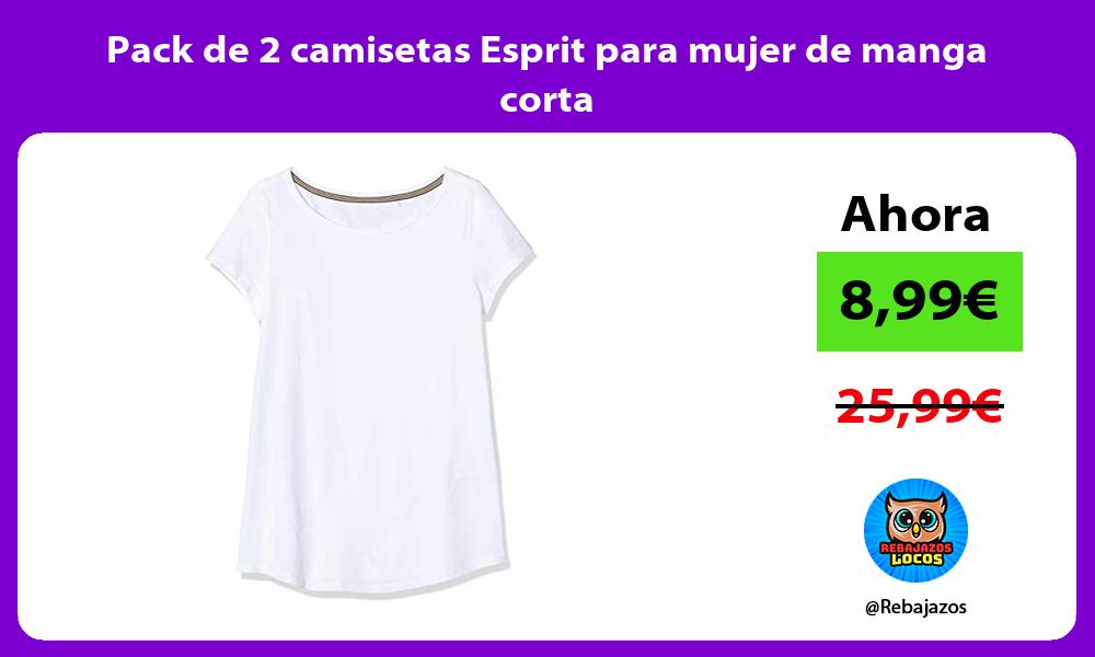 Pack de 2 camisetas Esprit para mujer de manga corta