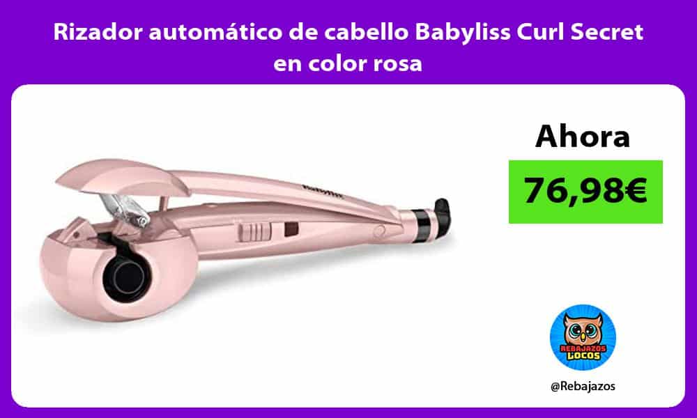 Rizador automatico de cabello Babyliss Curl Secret en color rosa