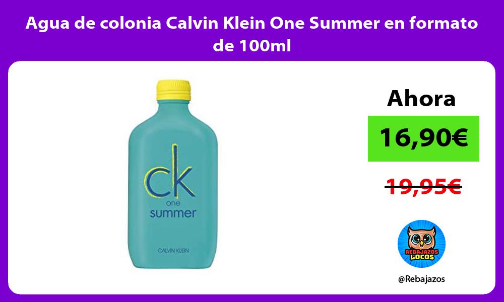 Agua de colonia Calvin Klein One Summer en formato de 100ml