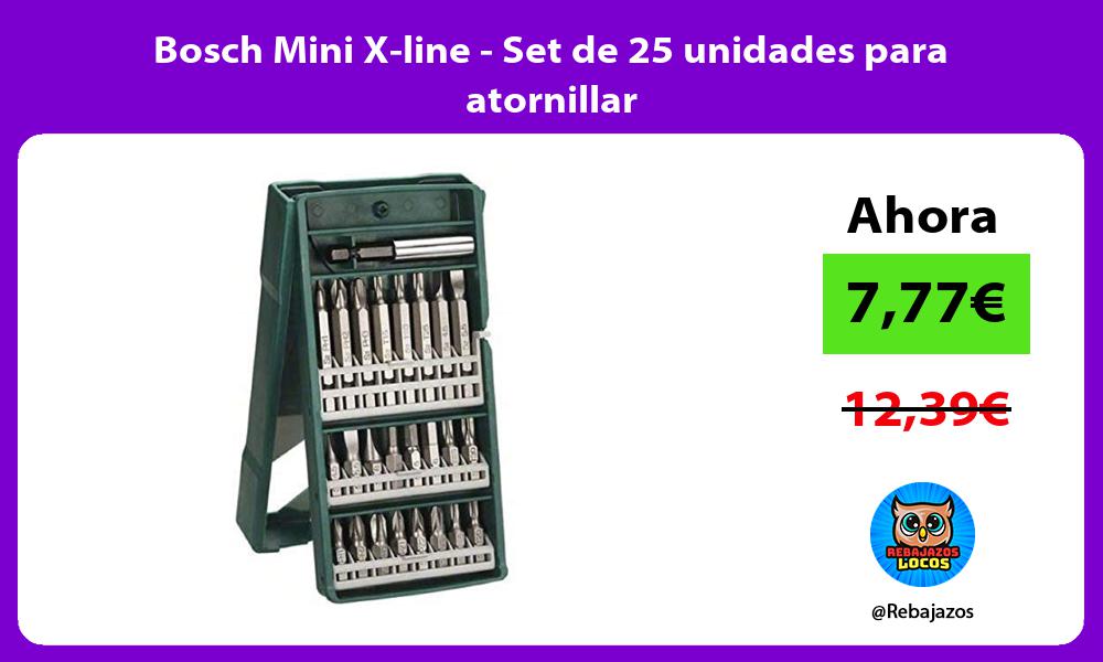 Bosch Mini X line Set de 25 unidades para atornillar
