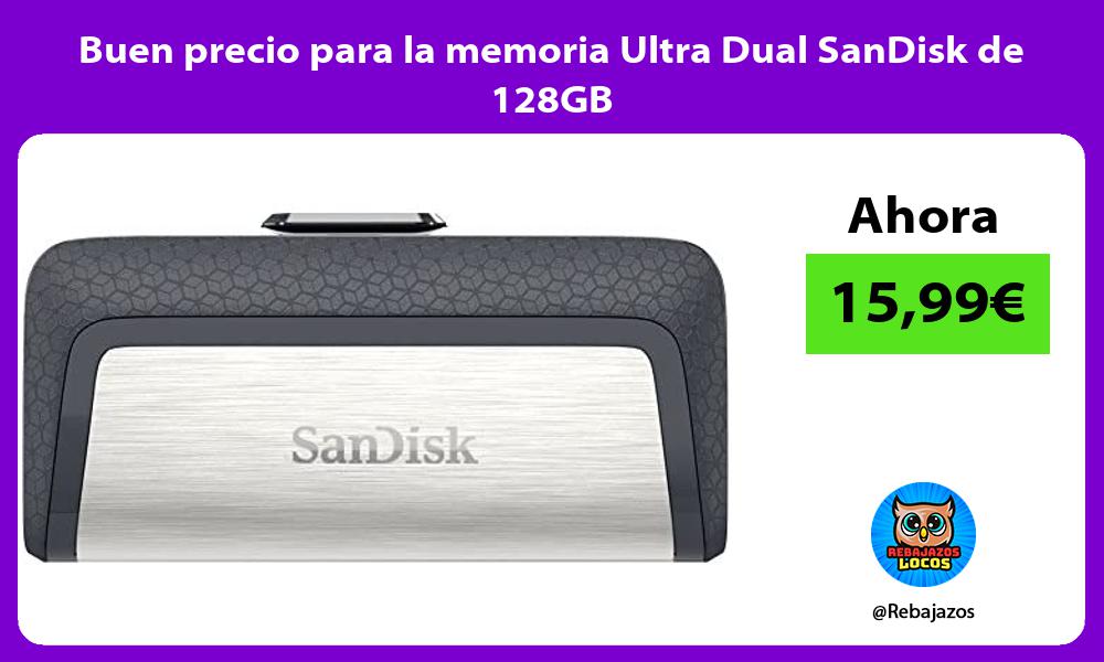 Buen precio para la memoria Ultra Dual SanDisk de 128GB