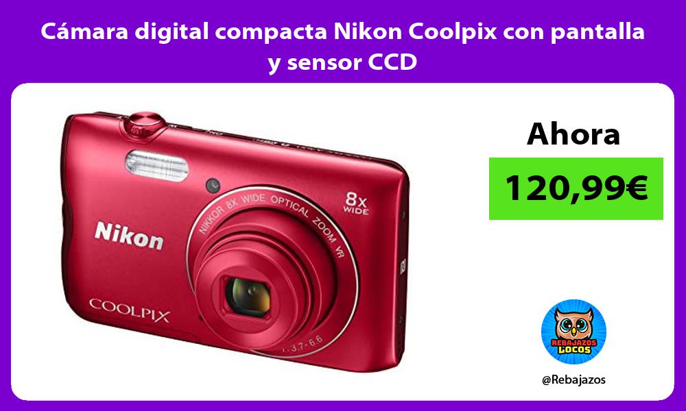Camara digital compacta Nikon Coolpix con pantalla y sensor CCD