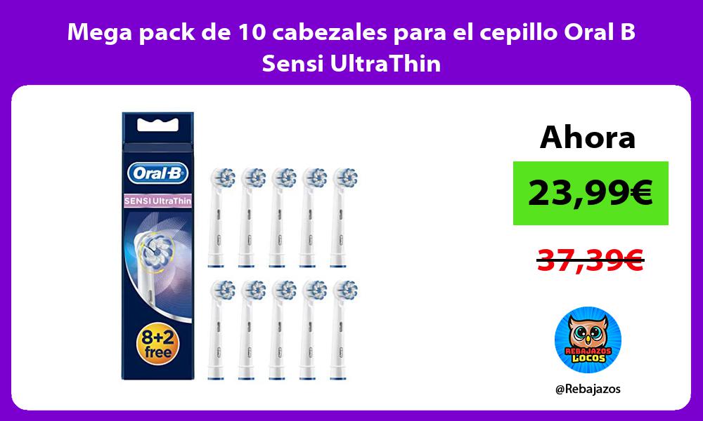 Mega pack de 10 cabezales para el cepillo Oral B Sensi UltraThin
