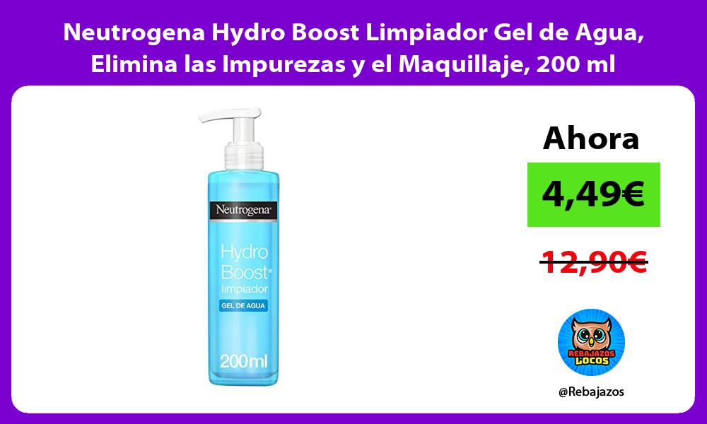 Neutrogena Hydro Boost Limpiador Gel de Agua Elimina las Impurezas y el Maquillaje 200 ml