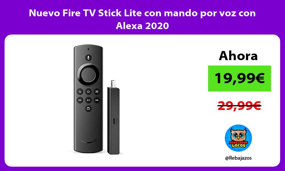 Nuevo Fire TV Stick Lite con mando por voz con Alexa 2020