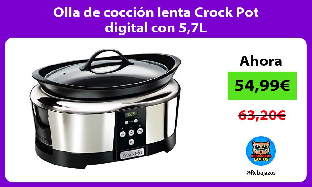 Olla de coccion lenta Crock Pot digital con 57L
