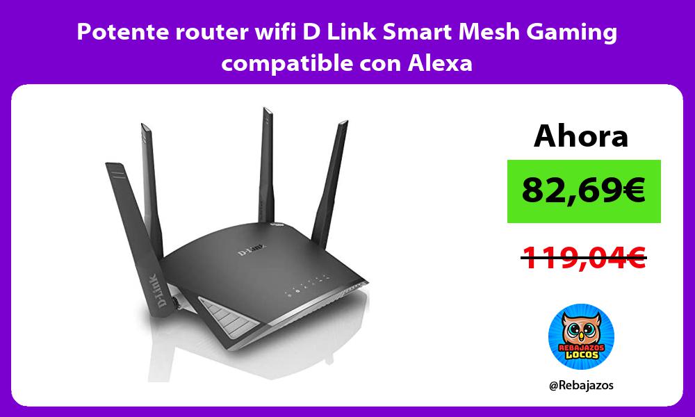 Potente router wifi D Link Smart Mesh Gaming compatible con Alexa