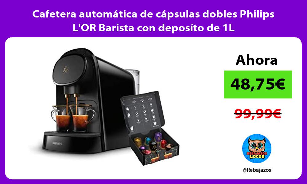 Cafetera automatica de capsulas dobles Philips LOR Barista con deposito de 1L